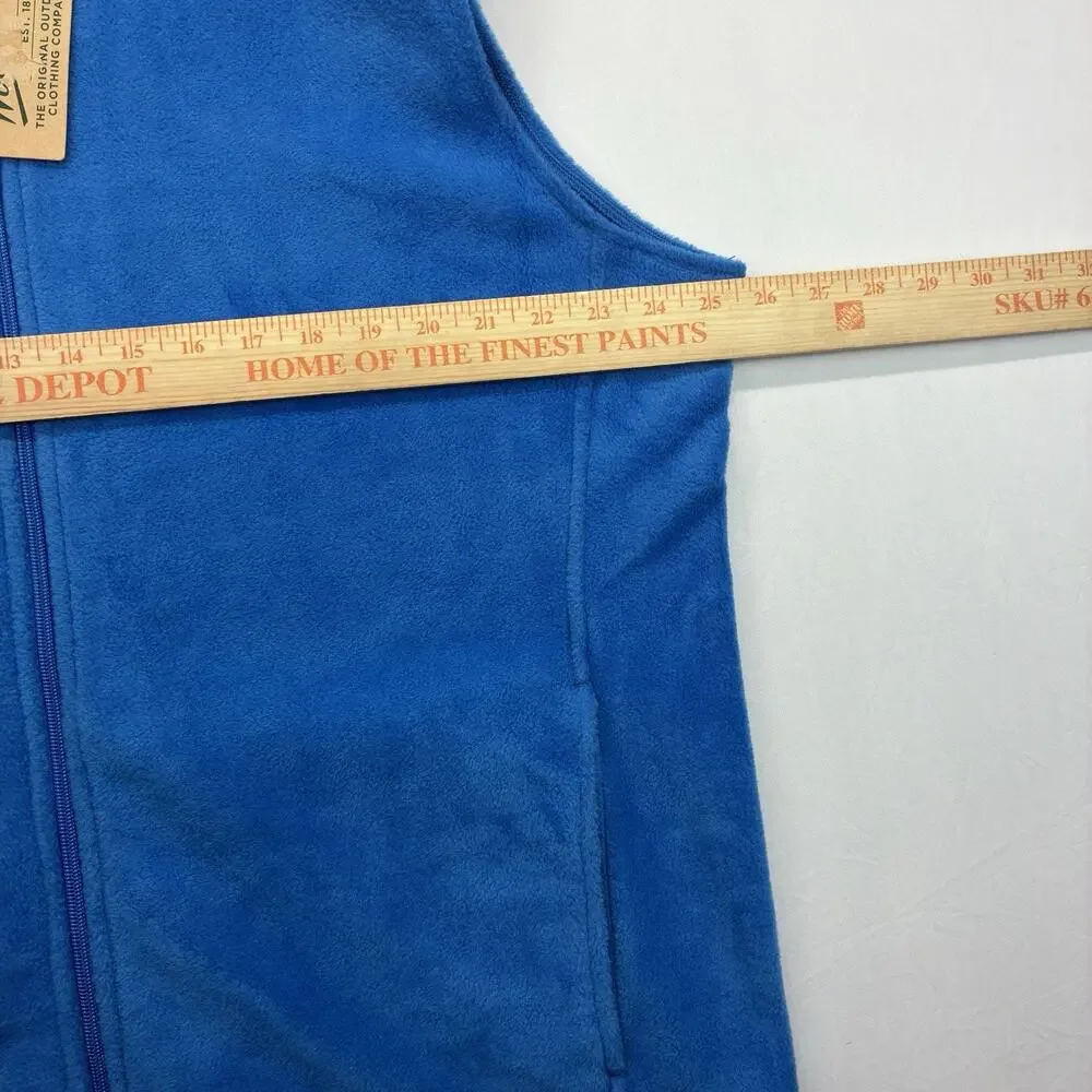 Woolrich Men’s XL Fleece Vest Blue Full Zip Outdoor NWT